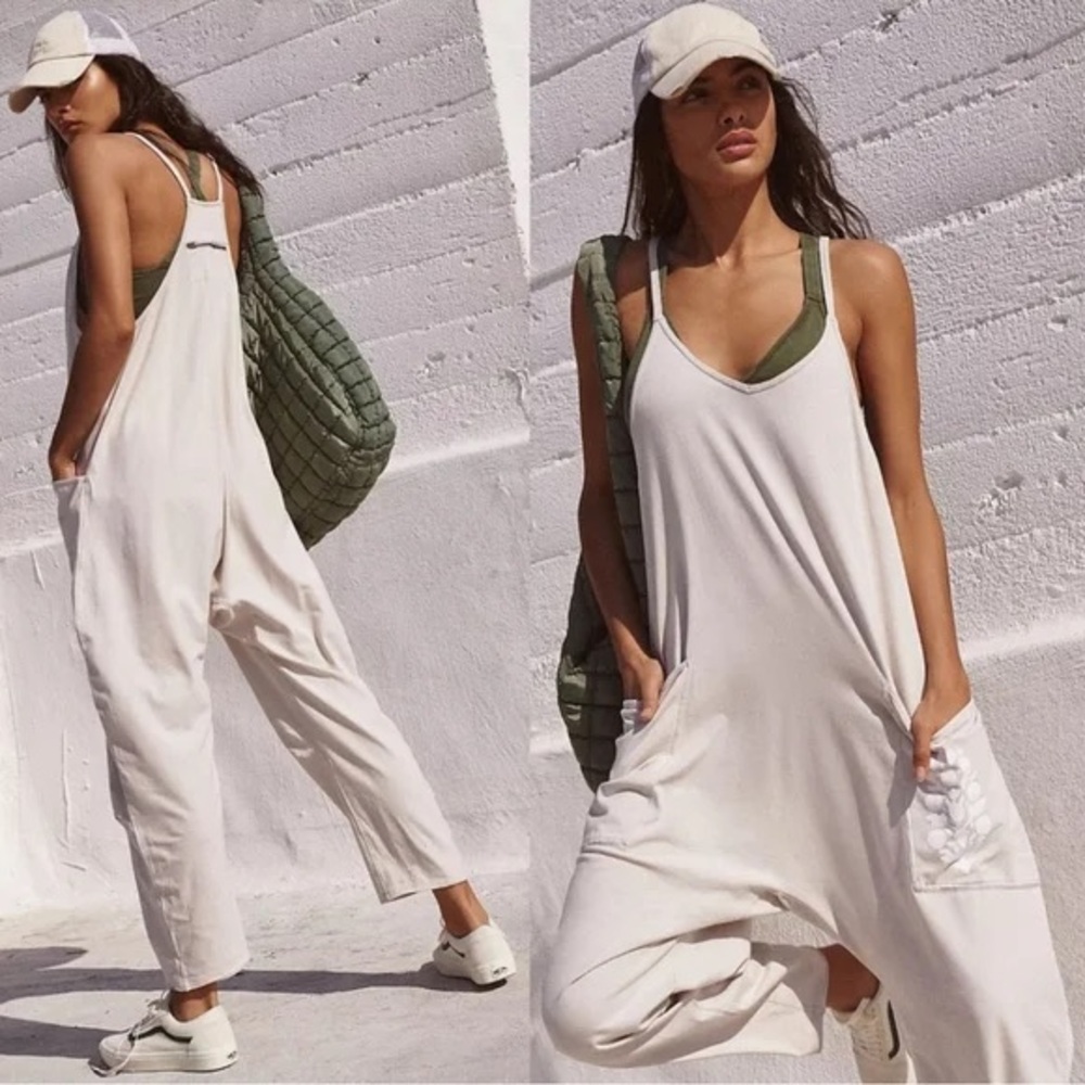 Free People FP Movement Hot Shot Onesie - Size S - White - EUC